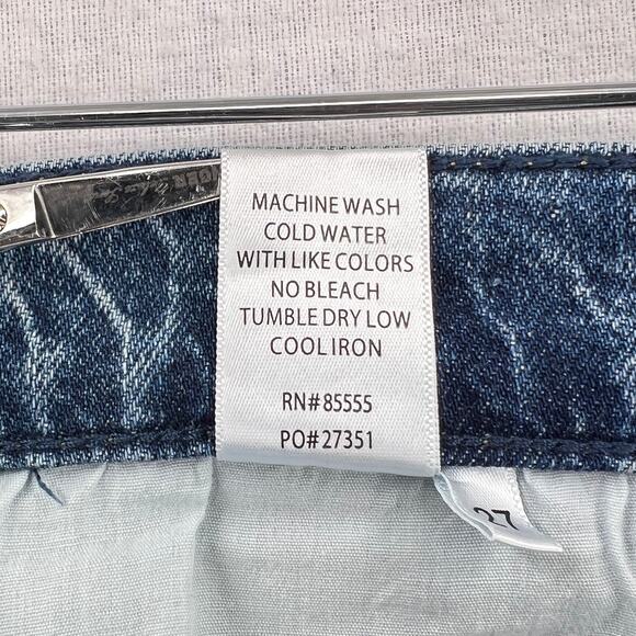 PISTOLA Cassie Super High Rise Straight Jean Womens 27 Blue Distressed Destroyed - Picture 11 of 16